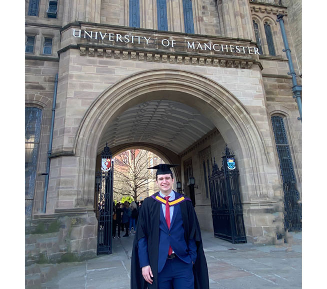 Ody Myftari at the University of Manchester